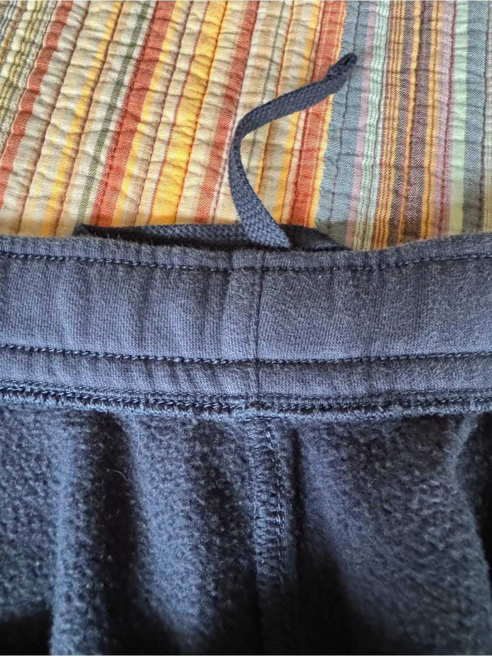 Nike Men's 3XLT Navy Blue Fleece Athletic Shorts drawstring elastic big swoosh - Picture 8 of 15